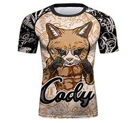 T-shirt de compression à manches courtes pour homme - T-shirt de sport - Cool Dry - Col rond - Look fantastique - Sweat-shirt de sport, EE., M