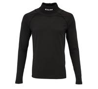 T-shirt de compression CCM Neck Guard Top LS Black Junior XS