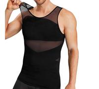 T-shirt de compression pour homme - Débardeur de compression pour homme - Gilet de compression respirant et gainant pour homme - Débardeur de compression en maille pour l'entraînement et le quotidien,
