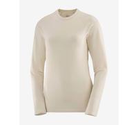 T-shirt de corps Salomon Essential Warm à manches longues blanc crème femme - L