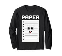 T-Shirt de Costume d'halloween du Groupe Rock Paper Scissors Manche Longue