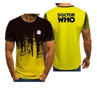 T-Shirt de Course for Hommes for Doctor Who, été, séchage Rapide, Chemise à Manches Courtes, léger, évacuant l'humidité, Hauts décontractés en Coton(D,XL)