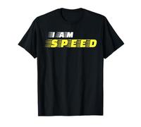 T-Shirt de Course pour Enfants avec Citation du Film « I am Speed Car Racing Fast Person » T-Shirt