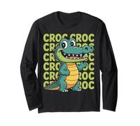 T-Shirt de Crocodile Souriant maladroit Manche Longue