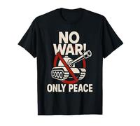 T-shirt de dessin animé anti-guerre audacieux Peace Over War T-Shirt