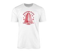 T-Shirt de fête de Noël Nakatomi Plaza - Soirée du réveillon pour adultes, inspiré du film américain de détective d'action et de thriller de 1988, blanc, M