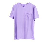 T-shirt de fitness pour homme - Printemps - Automne - Solide - Fitness - Grand T-shirt de sport - Coton élastique - Manches courtes - Col en V - Chemisier pour l'extérieur, la gym, le sport, la vie