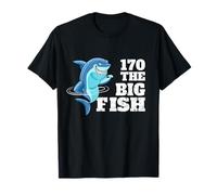 T-shirt de fléchettes haute finition avec inscription « I The Big Fish Dart » T-Shirt