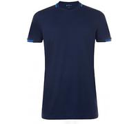 T-shirt de football à manches courtes SOLS Homme Classico Contraste PC2787 (M) (Bleu marine/bleu royal)