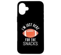 T-Shirt de Football avec Inscription « I'm Here for The Snacks » Coque pour iPhone 16 Plus