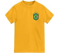 T-shirt de football Brésil pour enfant, Rouge, 3-4 ans