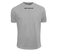 T-shirt de football GIVOVA One Gris pour homme - manches courtes et respirant