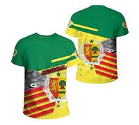 T-shirt de football Sénégal 2026 - Motif drapeau national - Impression 3D - Respirant - Séchage rapide - Décontracté - Pour homme et femme - Enfant, 4#, XL