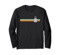 T-shirt de géocaching vintage avec boussole et GPS Manche Longue
