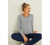 T-shirt de grossesse manches longues ivoire rayé 42/44