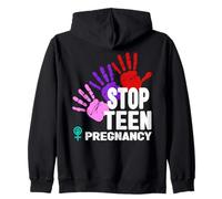 T-Shirt de Grossesse Stop Teen - Prévention de la Grossesse chez Les Adolescentes Sweat à Capuche