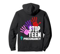 T-Shirt de Grossesse Stop Teen - Prévention de la Grossesse chez Les Adolescentes Sweat à Capuche
