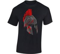 T-shirt de gym pour hommes : Spartan Warrior - T-shirt Sparta - T-shirt Spartan - T-shirt de sport pour homme, Noir , XXL