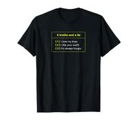 T-Shirt de Jeu de société Funny Two Truths and a Lie Office T-Shirt