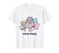 T-Shirt de Jeu Pusheen Very Busy T-Shirt, Homme, Blanc, M