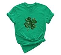 T-shirt de la Saint-Patrick pour femme - T-shirt vert de la Saint-Patrick fantaisie - T-shirts verts baggy pour femme - Costume de leprechaun - T-shirts trèfle, Vert, M