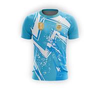 T-shirt de l'équipe d'Argentine de football, AFA, design fantaisie, unisexe, 3 étoiles, technique, designs propres, originaux et uniques., Noir , XL
