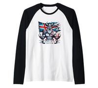 T-Shirt de l'Islande, Carte islandaise, Chemises islandaises pour Homme Manche Raglan
