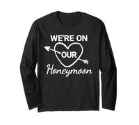 T-Shirt de Lune de Miel pour Couple « We're on Our Honeymoon » Manche Longue