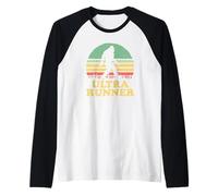 T-Shirt de Marathon de Trail Vintage Bigfoot Ultra Runner Manche Raglan