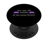 T-Shirt de méditation Beaux pétales de la même Fleur PopSockets PopGrip Adhésif