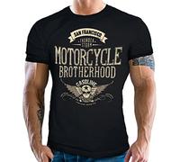 T-shirt de motard Racer Design : Motorcycle Brotherhood - Noir - XXXXX-Large