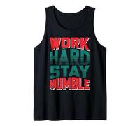 T-Shirt de Motivation avec Inscription « Work Hard Stay Humble » Débardeur