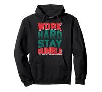 T-Shirt de Motivation avec Inscription « Work Hard Stay Humble » Sweat à Capuche