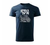 T-shirt de moto Africa Twin CRF1000L Adventure, bleu foncé, XL