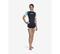 T-shirt de natation Mares Rash Guard Trilastic à manches courtes noir bleu pour femme - XS