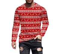 T Shirt De Noel Homme Original T-Shirt Homme Moderne à Manches Courtes en Coton Confortable avec Impression Tendance pour Un Style DéContracté Quotidien Et des Sorties Occasionnelles