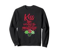 T-Shirt de Noël Sexy avec Inscription « Kiss Me Under The Mistletoe » Sweatshirt