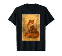 T-shirt de nuit Kitsune Fox in the Moon Scenery Japan Scenery T-Shirt