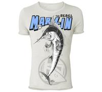 T-shirt de pêche Hotspot Design Rebels Marlin - Homme - Blanc - Manches courtes L
