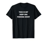 T-Shirt de pêche Humoristique avec Texte uni « This is My Deep Sea » T-Shirt