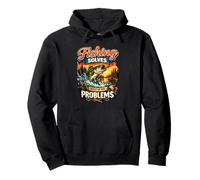 T-Shirt de pêcheur Amusant « Fishing Solves Most of My Problems » Sweat à Capuche