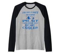 T-Shirt de Pilote d'hélicoptère Militaire Apache Helicopter Manche Raglan