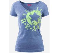 T-shirt de plage imprimé devant sur le côté pour un look vintage tendance - Venice Beach - bleu chiné BLEU CHINÉ 42/44