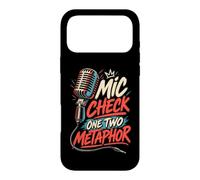 T-Shirt de poésie orale Mic Check One Two Metaphor Coque pour iPhone 17 Pro Max