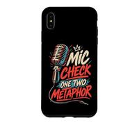 T-Shirt de poésie orale Mic Check One Two Metaphor Coque pour iPhone XS Max