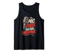 T-Shirt de poésie orale Mic Check One Two Metaphor Débardeur