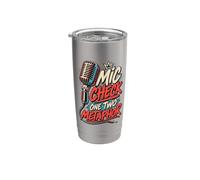T-shirt de poésie orale Mic Check One Two Metaphor Gobelet isotherme en acier inoxydable double paroi