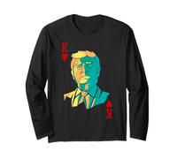 T-Shirt de Poker « President Trump is The King of Hearts » Manche Longue