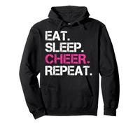 T-Shirt de Pom-Pom Girl « Eat Sleep Cheer Repeat » Sweat à Capuche