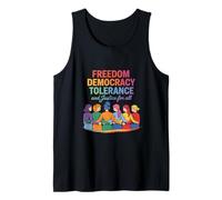 T-shirt de protestation Freedom Democracy Tolerance Unity Rights Débardeur